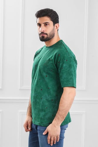 تيشرت رجالي أوفر سايز-مغسول