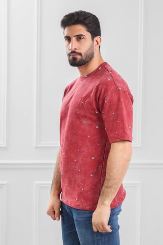 تيشرت رجالي أوفر سايز-مغسول