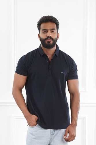 تيشرت رجالي صيفي سادة بياقة بولو وأزرار