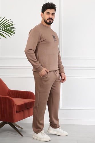 طقم رجالي شتوي مكون من سويت شيرت وبنطال