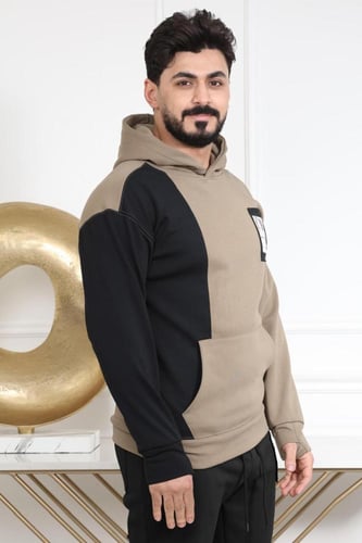 طقم رجالي شتوي اوفر سايز مكون من هودي وبنطال