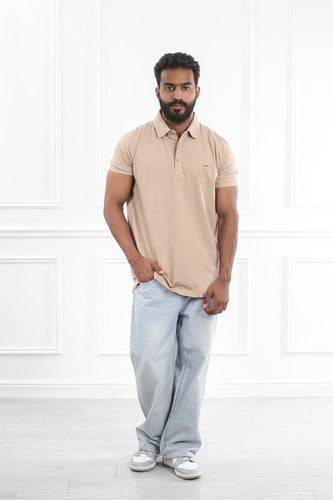 تيشرت رجالي صيفي سادة بياقة بولو وأزرار