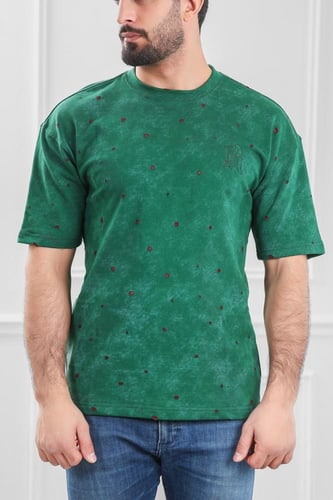 تيشرت رجالي أوفر سايز-مغسول