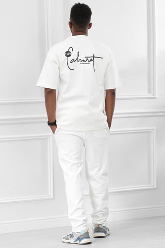 طقم رجالي صيفي كاجوال اوفر سايز بنطال طويل