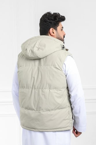 صدرية رجالي شتوي سحاب فرو من الداخل وقبعة وجيوب خا...