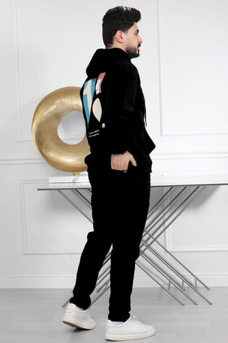 طقم رجالي شتوي اوفر سايز مكون من هودي و بنطال