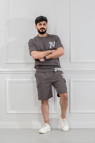 طقم رجالي اوفر سايز شورت - طقم شورت رجالي اوفر ساي...