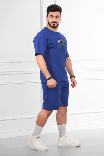 طقم رجالي كاجوال شورت أوفر سايز