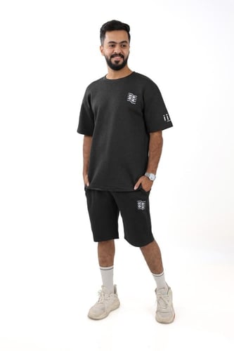 طقم رجالي شورت مع تيشرت - طقم رجالي كاجوال شورت تي...