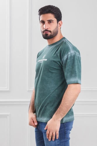 تيشرت رجالي أوفر سايز-مغسول