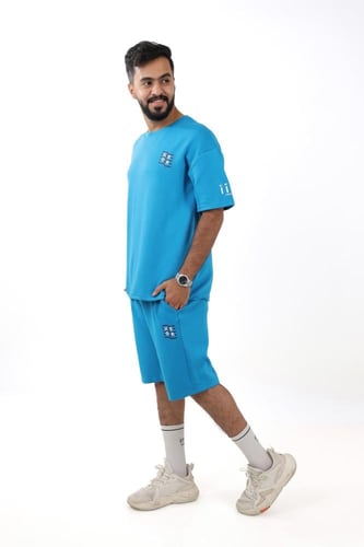 طقم رجالي شورت مع تيشرت - طقم رجالي كاجوال شورت تي...