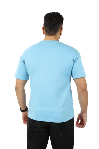 تيشرت رجالي صيفي اوفر سايز عصري بطبعة مميزة على ال...