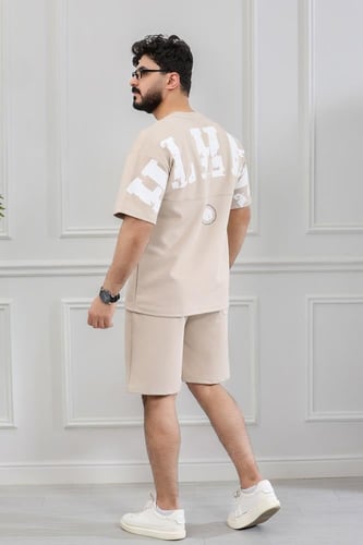 طقم رجالي اوفر سايز شورت - طقم شورت رجالي اوفر ساي...