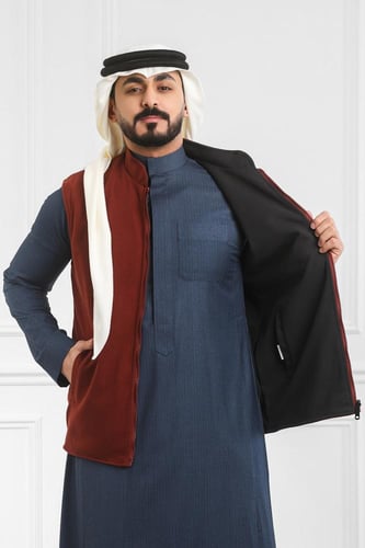 صدرية رجالي شتوي دبل فيس سحاب و جيب