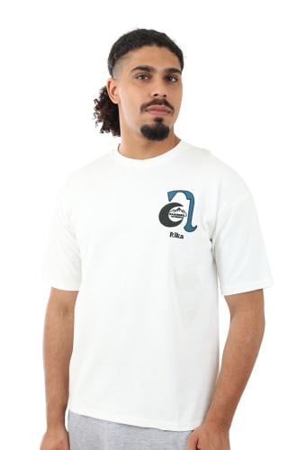 تيشرت رجالي صيفي اوفر سايز كاجوال بياقة مدورة مغلق...