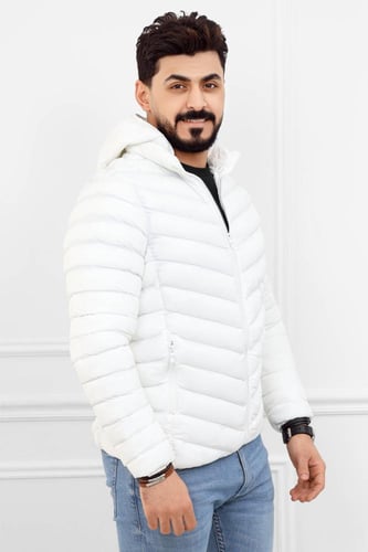 جاكيت رجالي شتوي منفوخ مع капюшон