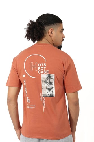 تيشرت رجالي صيفي اوفر سايز كاجوال بياقة مدورة مغلق...