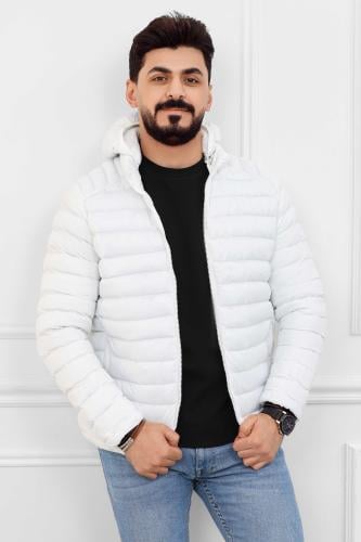 جاكيت رجالي شتوي مزود بقبعة