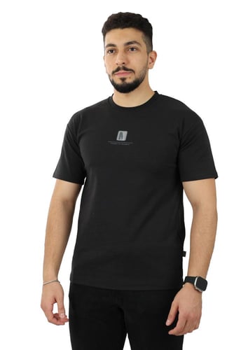 تيشرت رجالي صيفي اوفر سايز بطباعة كتابة و حرف N كب...