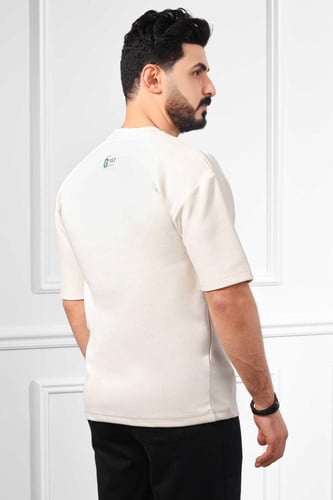 تيشرت رجالي اوفر سايز كاجوال مزين بطبعة MEAOR على...