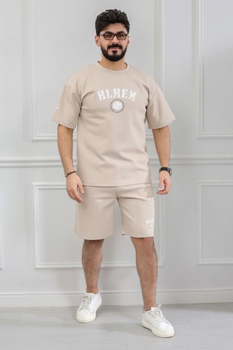 طقم رجالي اوفر سايز شورت - طقم شورت رجالي اوفر ساي...