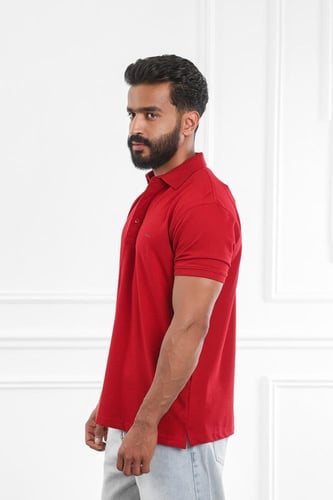 تيشرت رجالي صيفي سادة بياقة بولو وأزرار
