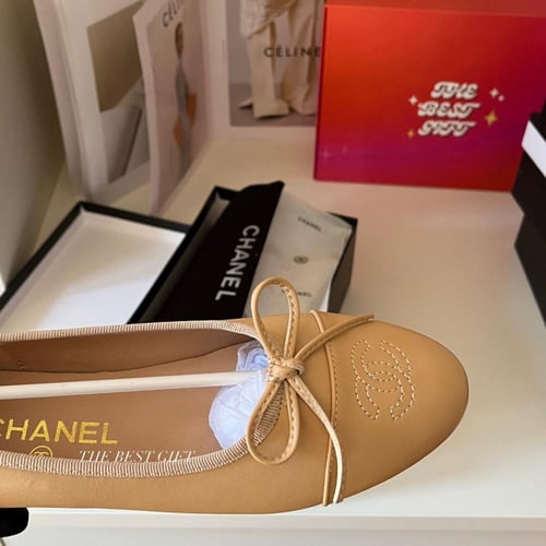 chanel flat - beige