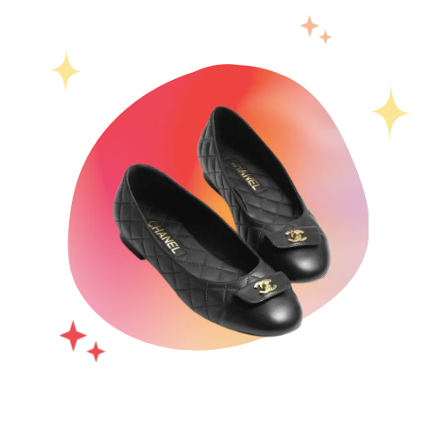 Chanel ballerin - black