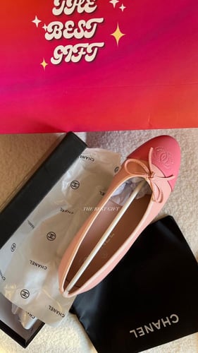chanel flat -pink