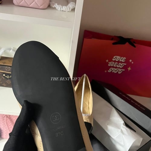 Chanel ballerin - black and beige