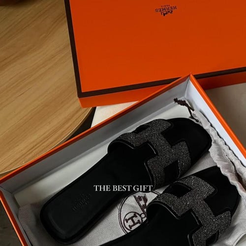 hermes sleeper - black Glitter