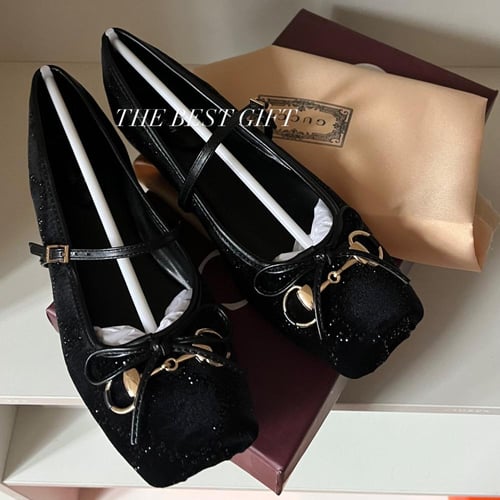 GUCCI Horsebit Ballerina - black