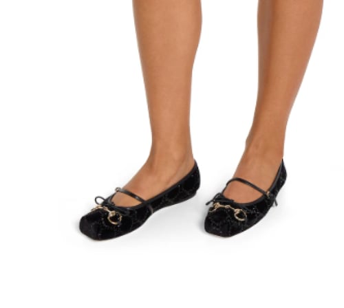 GUCCI Horsebit Ballerina - black