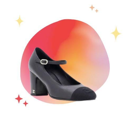 chanel heels - black