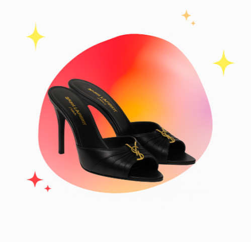 black YSL heels