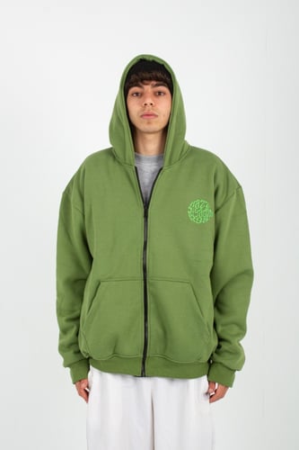 Green zipper hoodie