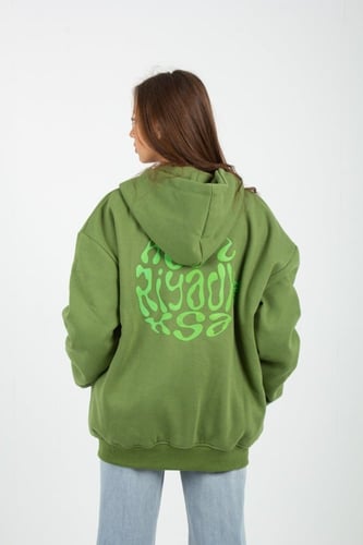 Green zipper hoodie