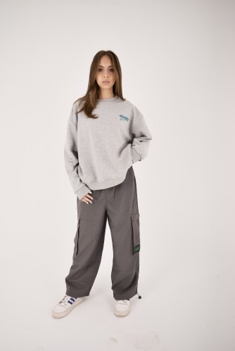 Gray oversize pullover