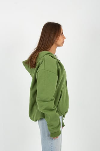Green zipper hoodie