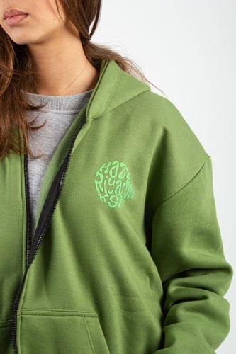 Green zipper hoodie