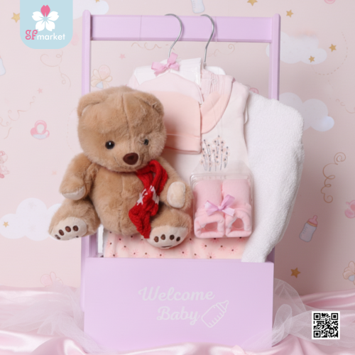 هدية استقبال مولود دبدوب مع شوز و ملابس