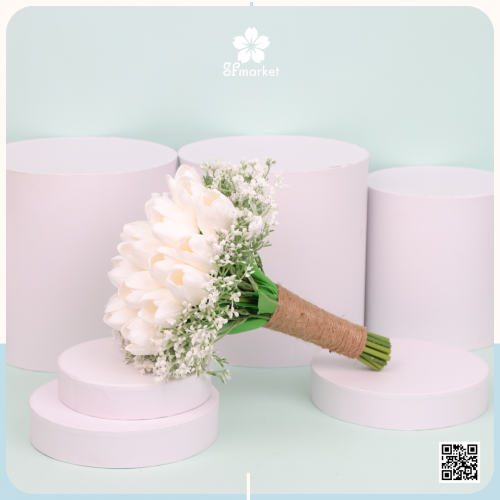 مسكة عروس ورد صناعي M1245