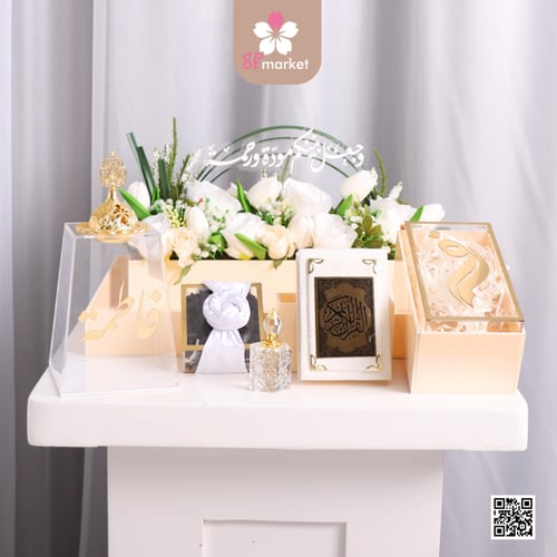 صندوق مهر إكرليك مع كتابة الاسماء بأكليريك بارز DB...