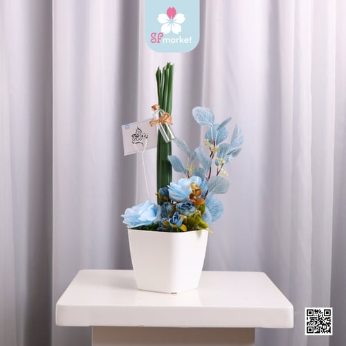 فازة الورد الصناعي والانبولة S185