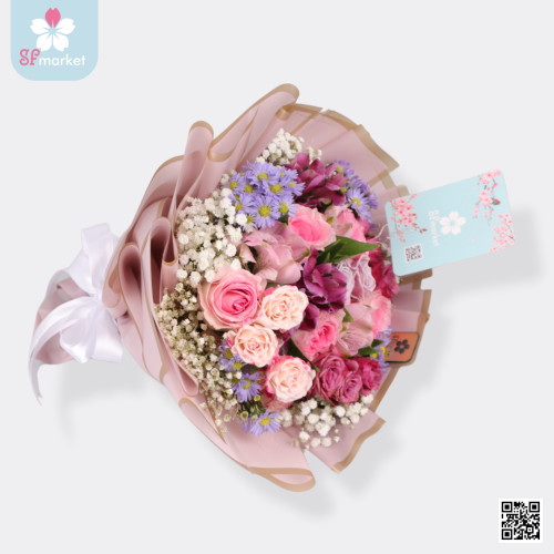 باقة ورد طبيعي موف NF047