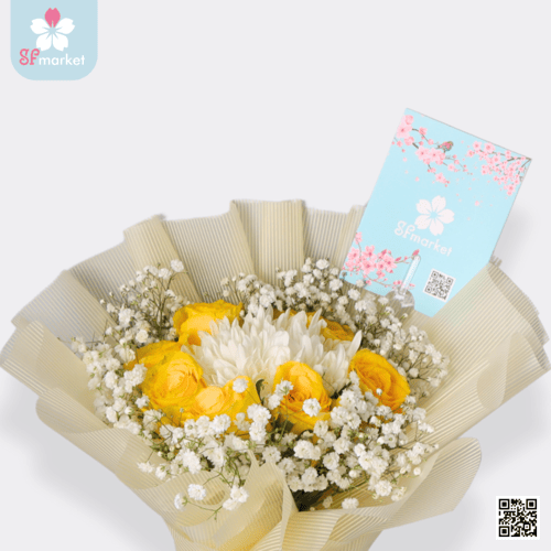 باقة ورد طبيعي فوشي NF051