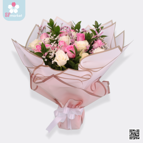باقة ورد طبيعي بريق لف سلفان NF034