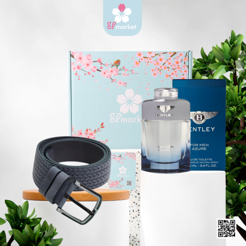 بوكس عطر بينتلي مع حزام جلد طبيعي MG027
