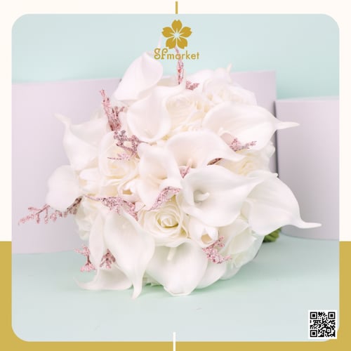 مسكة عروس ورد صناعي M1240