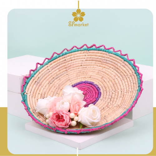 سلة شعبية مع تنسيق الورد لتوزيعاتكم